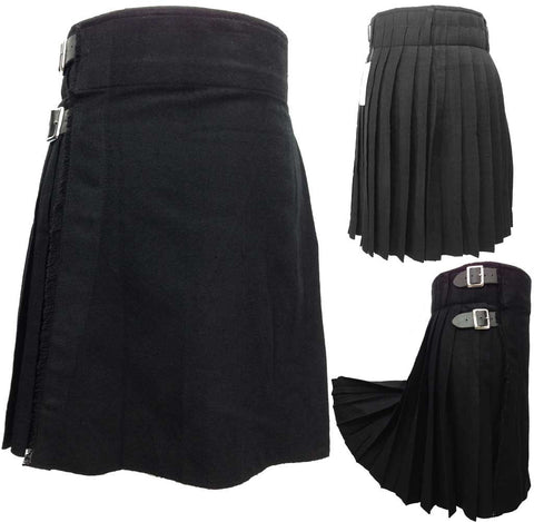 Men's Black 5 Yard Kilt - 5 Yard Kilts -  - Best In Scotland