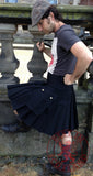 Mens' Snap Button Black Utility Kilt - Utility Kilts -  - Best In Scotland - 1